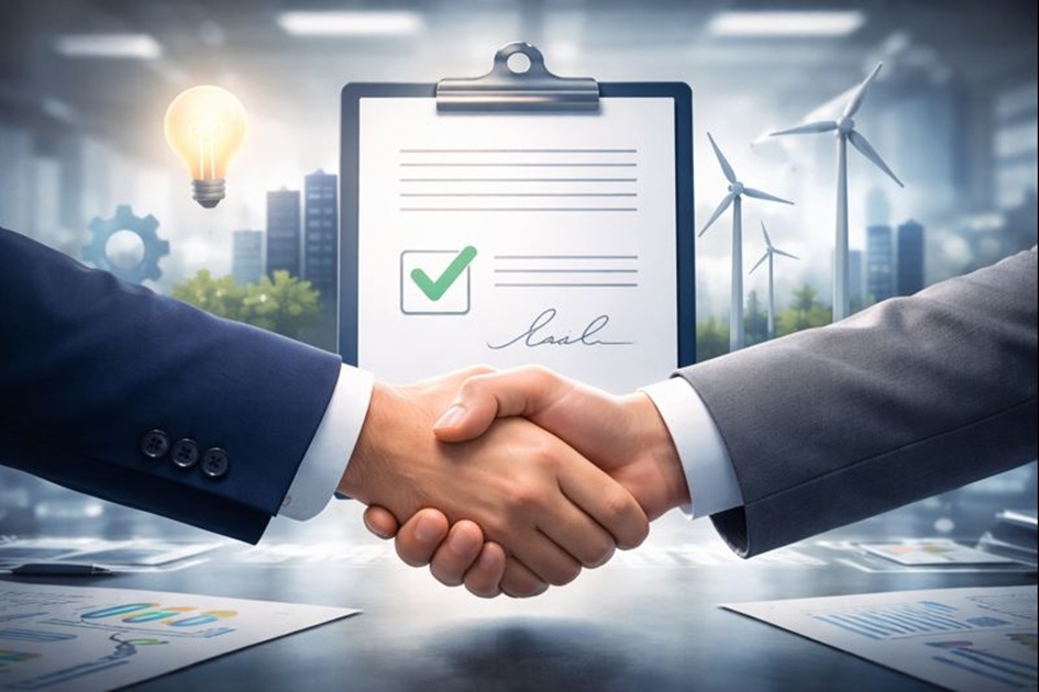 Symbolbild zum verlängerten Vertragsabschluss im Energiesektor